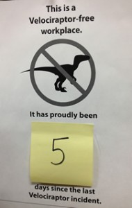 Velociraptor-free workplace